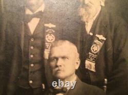 Vtg. Cabinet Photo Members of Shively Post 68 GAR Huntingburg IN Civil War Vets
