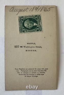 WHIPPLE Dated 1860s CDV Boston Woman Reading Letter Civil War Tax Stamp