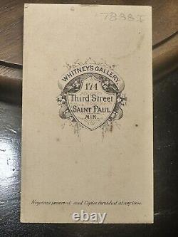 WHITNEY'S Minnesota Photo of a Man Photographer Civil War Era 1860s CDV Photo