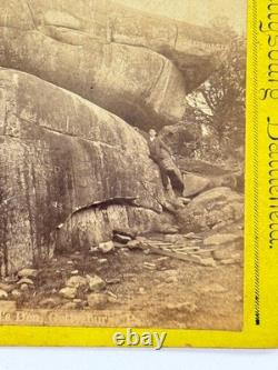Webster & Albee Civil War Devil's Den Gettysburg PA Stereoview photo Rochester