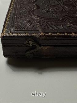 Woman Mourning Clothes Sixth Plate Civil War antique Full Case Daguerreotype