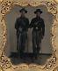 Wonderful Civil War 6th Plate Tintype Of Two Federal Artillerymen