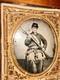 Young Civil War Armed Soldier California 1/6 Ambrotype Photo Original 1860s