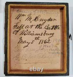 Young ID'd Civil War Soldier Holding Photo Killed in Action 1860s PIP KIA Rare