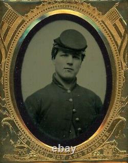 Young Union Civil War Soldier Possibly Teenager Tintype Photo
